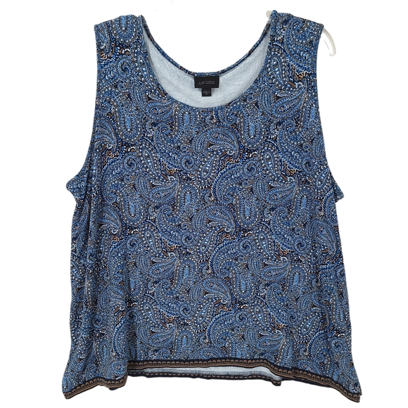 J. Jill Wearever Paisley Tank Top Sz 2X - Picture 1 of 9